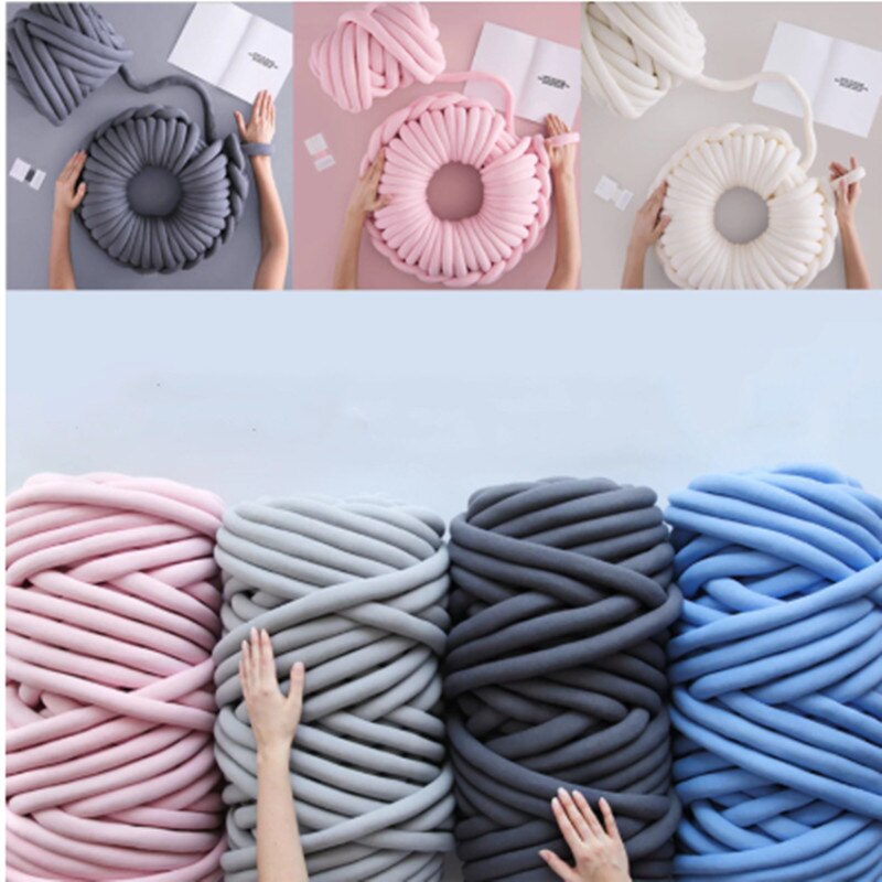 Super Grof Wol Gevulde Katoen Kern Garen Diy Hand-Gebreide Deken Materiaal Merino Wol Alternatieve Huisdier Vriendelijke 500G