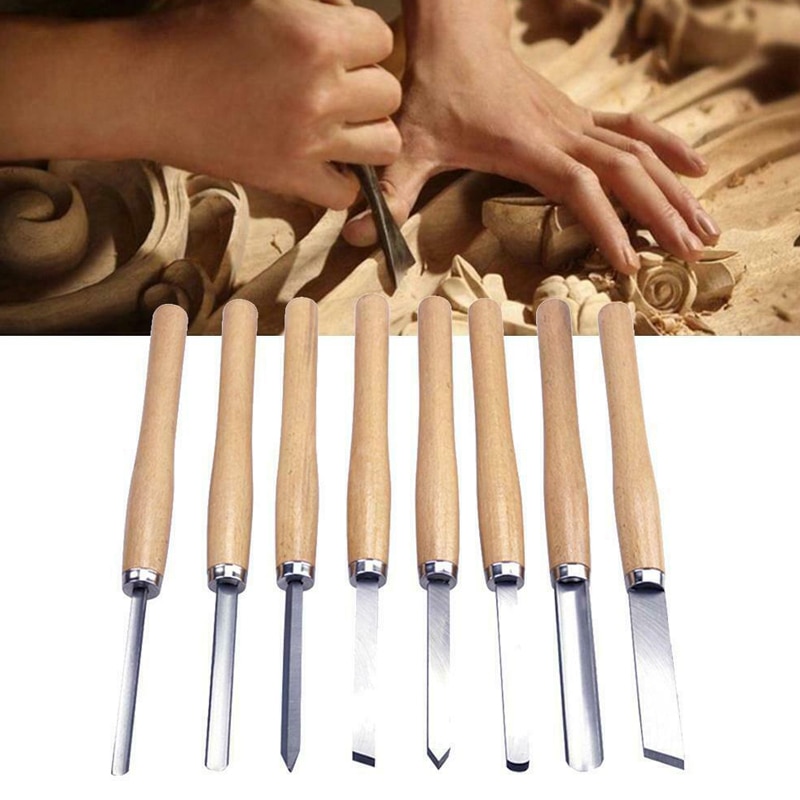 8/10/12pcs Carving Tools Kit Woodworking Hand Tools Gouge Lathe Chisel Woodworking Wood Carving Turning Tools Kit