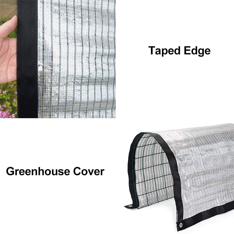 Reflective Shade Cloth Aluminum Foil Shading Sail Sunsn Shade Net 2X2M for Garden Flower Plants Pergola Patio