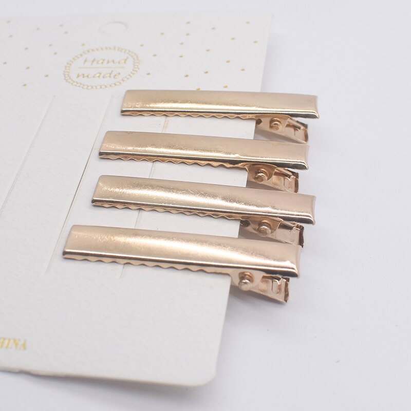 Color thickened Metal duck's mouth clip Stainless steel duck's mouth clip Candy-colored square duck's mouth clip: 4ofgold 4cm