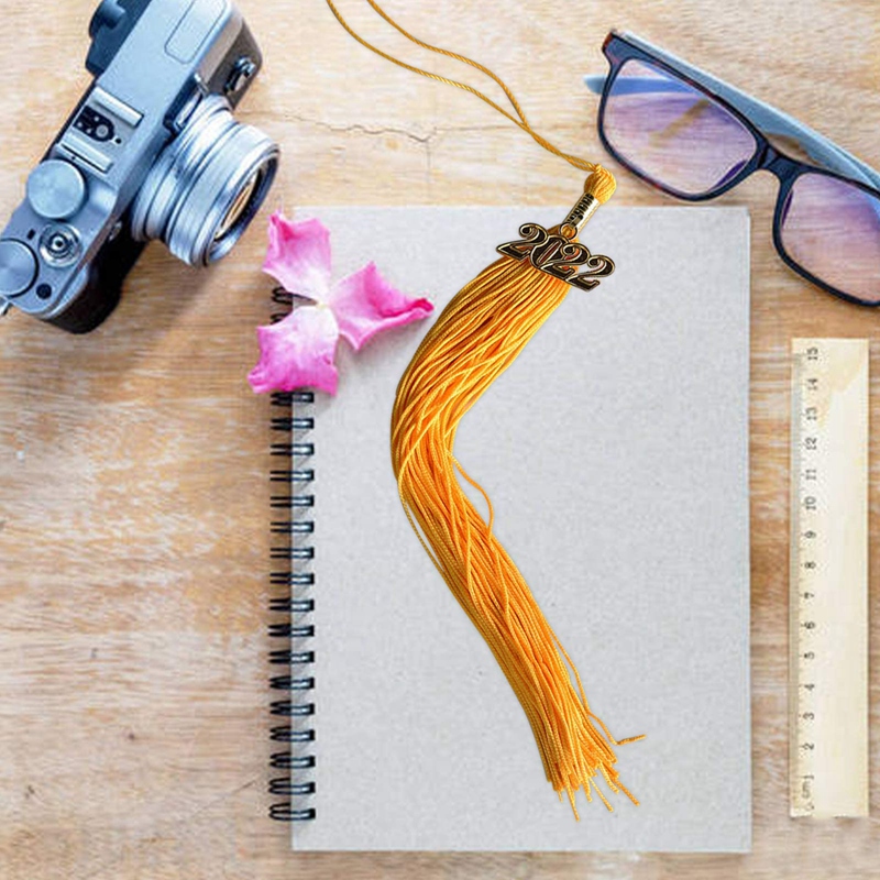 20Pcs Grad Graduation Tassels Graduation Cap Tassels Graduation Hat Decoration Tassel with 2022 Year Gold Date Charms