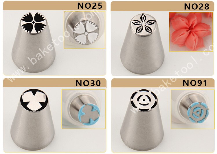 11 Stks/set Russische Tulp Nozzles Set Rvs Icing Bloem Tips Taarten Cupcakes Decoreren Tips