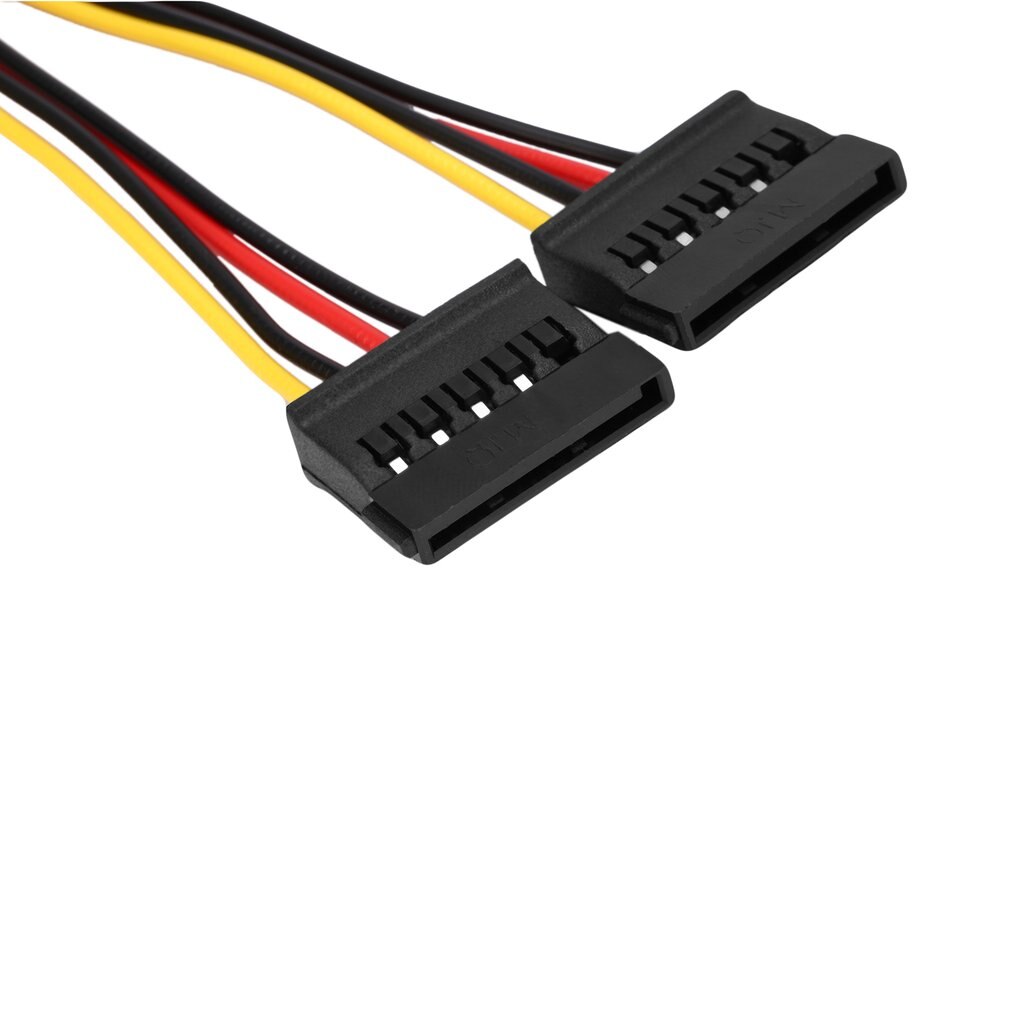 4 Pin Ide Molex Naar 2 Van 15 Pin Serial Ata Sata Hdd Power Adapter Cable Lichtgewicht Y Splitter Dual hard Drive Kabel