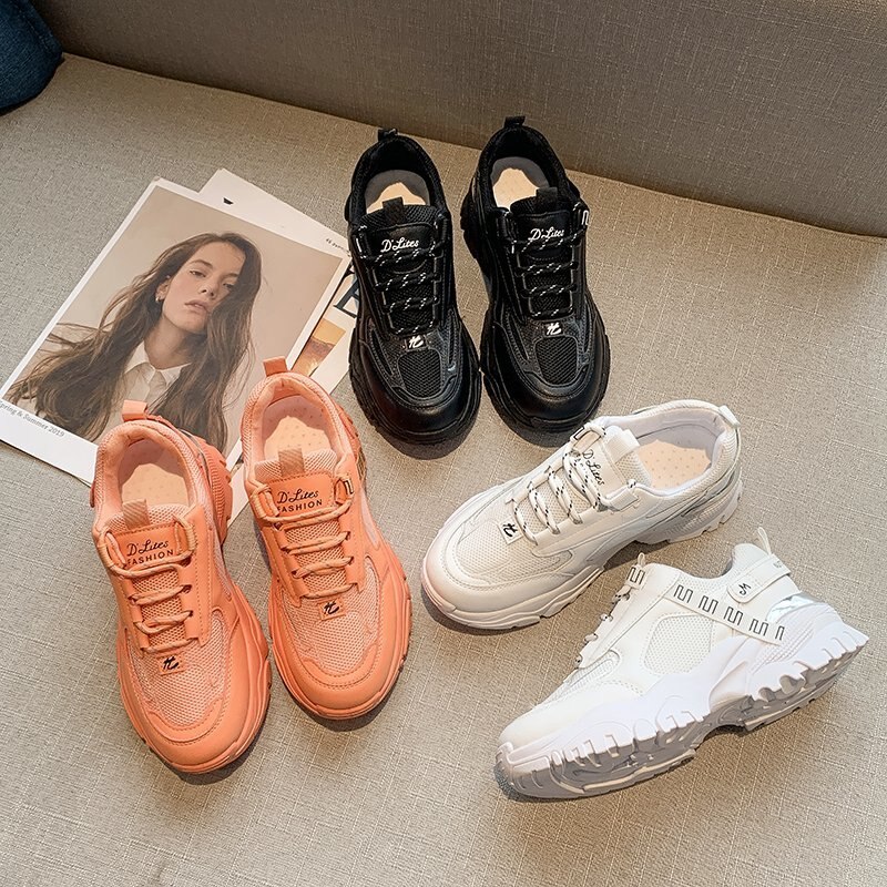 Frauen Turnschuhe Breathble Schuhe Für Frauen SummerNew Outdoor Dicken boden Trend Frauen Vulkanisierte Schuhe