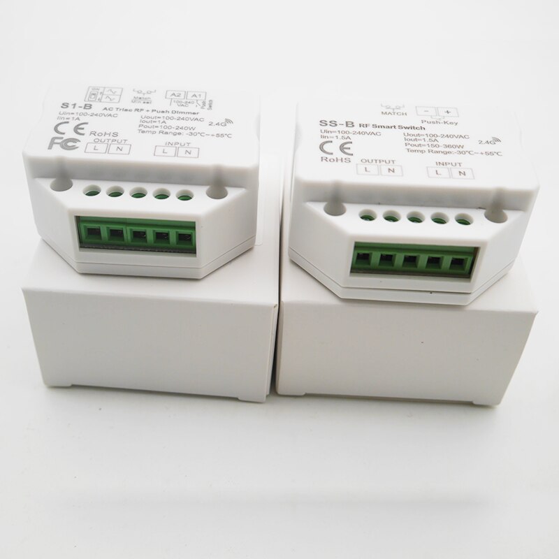 S1-B/SS-B AC Triac RF Smart Switch Output 100-240VAC 1A 240W 1.5A 360W RF smart switch with relay output led controller