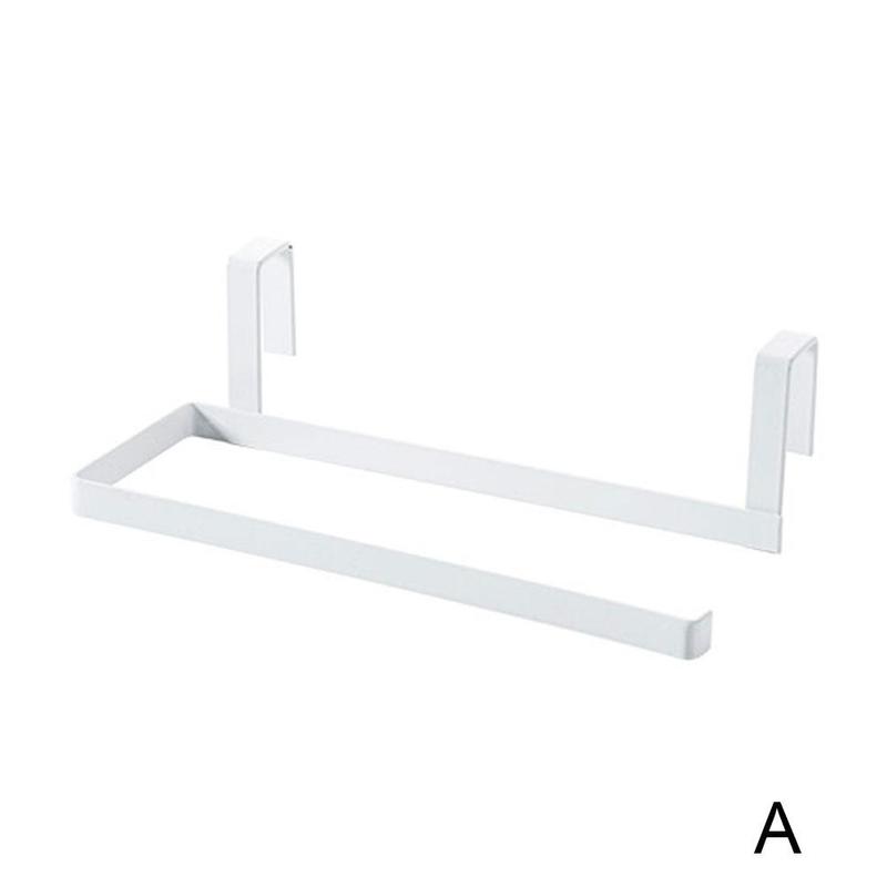 cabinet kitchen paper holder roll paper holder towel rack free punching household kitchen storage rack tool: A
