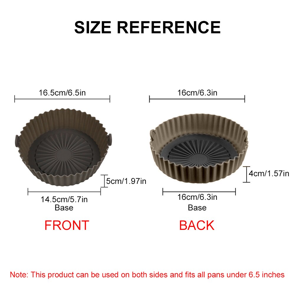 Silicone Pot For Airfryer Reusable Air Fryer Accessorie Baking Basket Pizza Plate Grill Pot Kitchen Cake Cooking Baking Tool