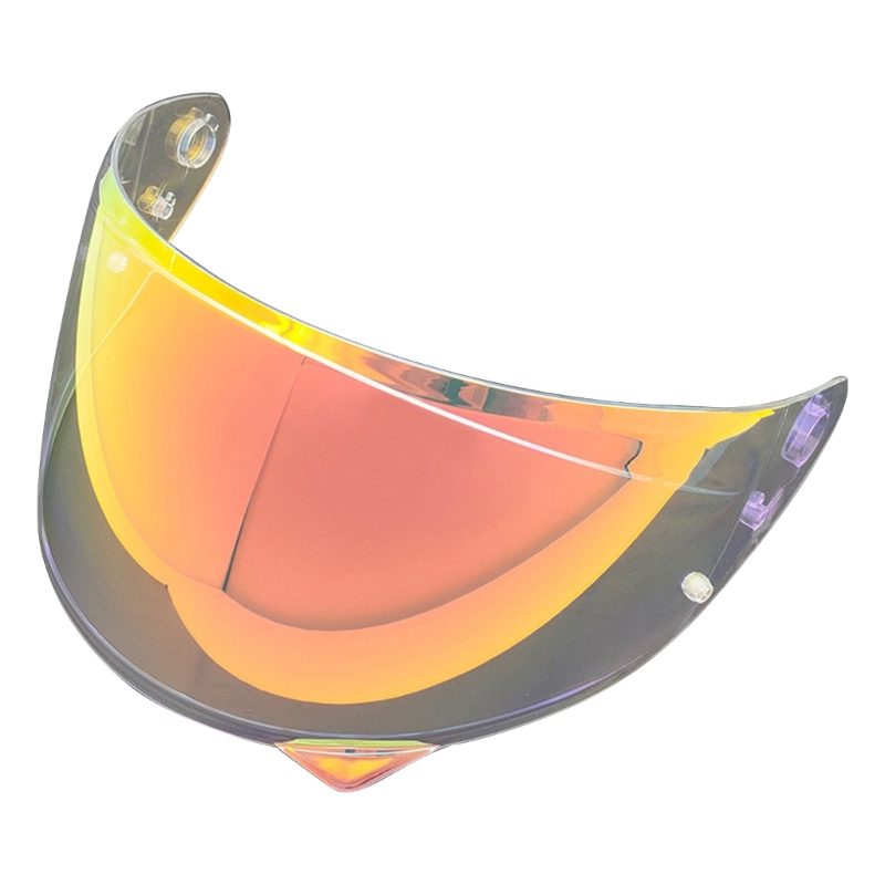 Visores cascos con visión angular, fácil instalación, lentes para cascos motocicleta, equipo para montar en simples: Rojo