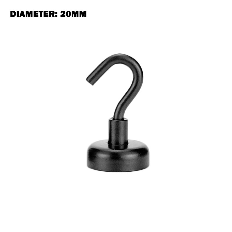 1/8Pcs Super Strong Magnetic Hooks Hanger Magic Wall Door Hook Strong Mini Heavy Duty Hook Holder For Home Storage Organization: KNE16black 1Pcs