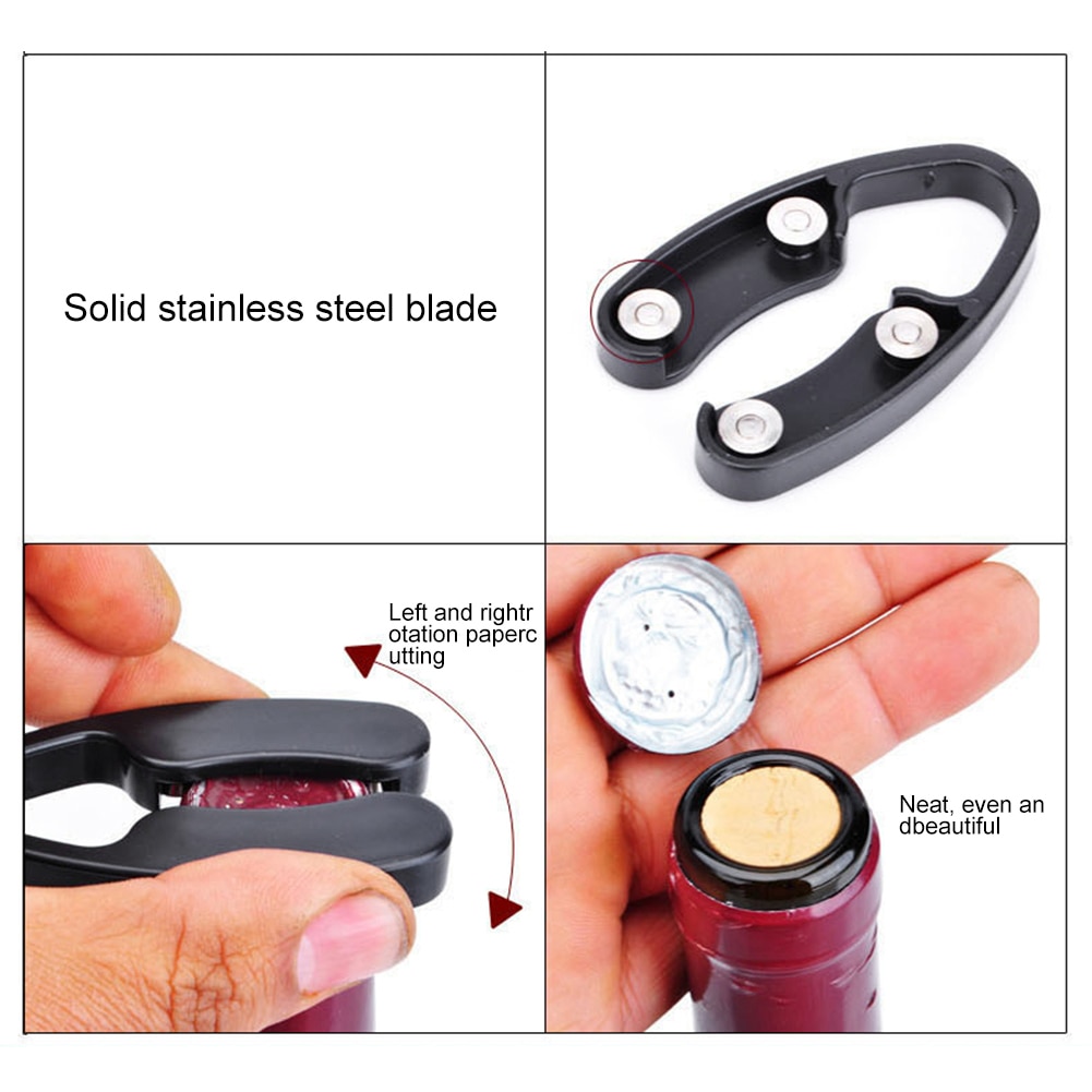 Rode wijnflesopener champagnefolie aluminiumfolie mesdop papiersnijder wijnsnijder huishoudgereedschap