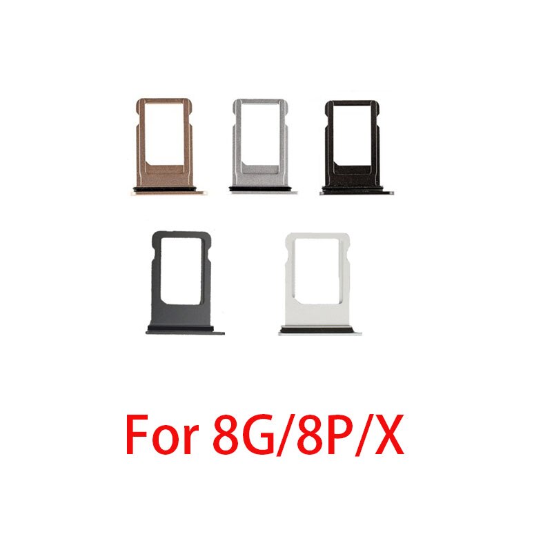 10pcs SIM Card Tray Holder voor iPhone 8 Plus 8 P 8G Sim-kaart Adapter Vervangende Onderdelen