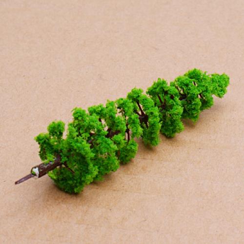 10Pieces/Pack Model Fir Tree Train Plastic Green Tree Set Scenery Landscape Miniatures Layout HO N