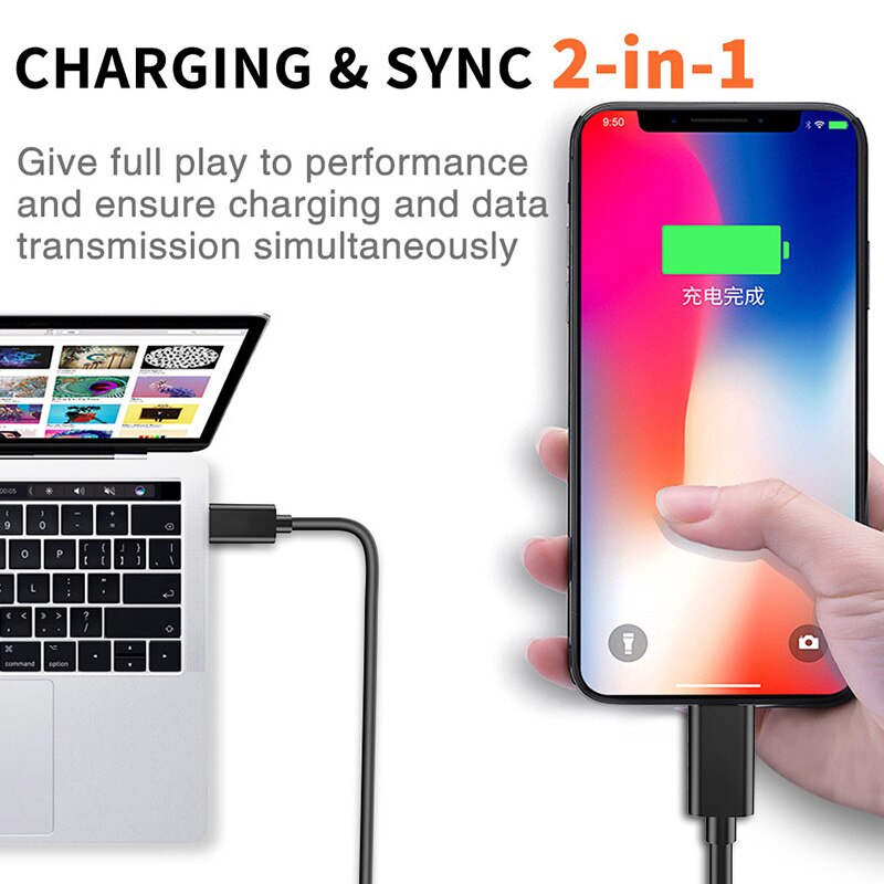 Rock originele usb-kabel voor iphone  x 8 7 plus datasynchronisatiekabel usb-oplaadkabel voor iphone 6 6s plus 5s 2.4a snellaadkabel