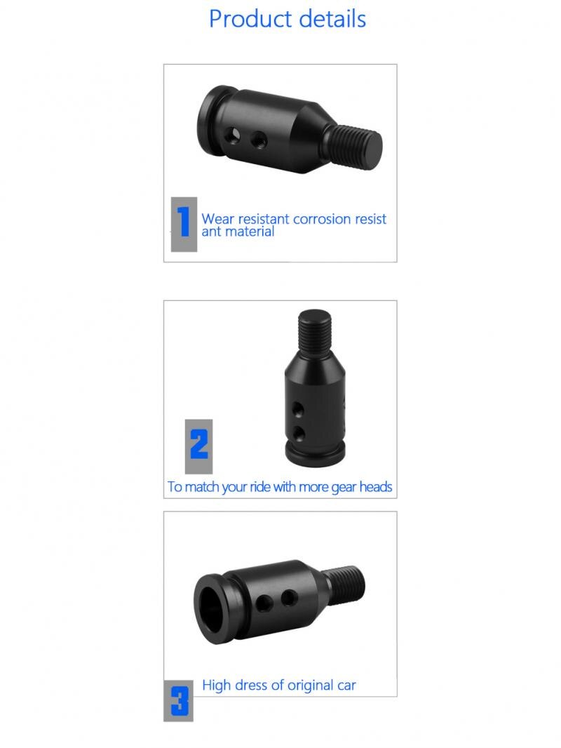 Universal Aluminum Shift Knob Automobile accessories automobile gear head screw converter gear lever adapter
