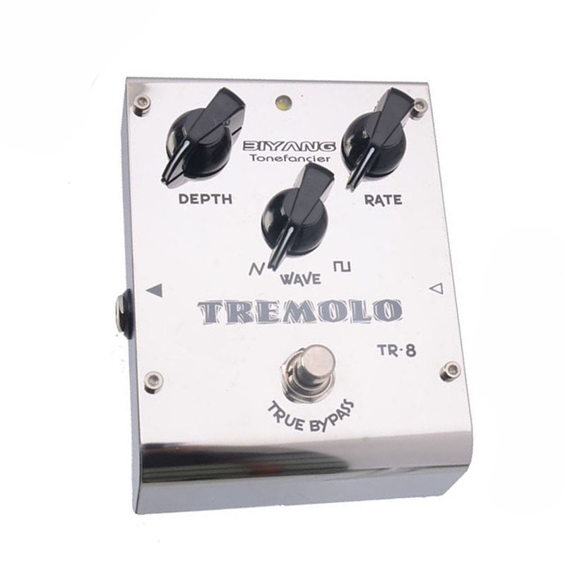 Biyang ToneFancier TR-8 Analogico tremolo della Chitarra Basso Effetti A Pedale 2 Forma D'onda Regolare True circonvallazione con connettore del pedale