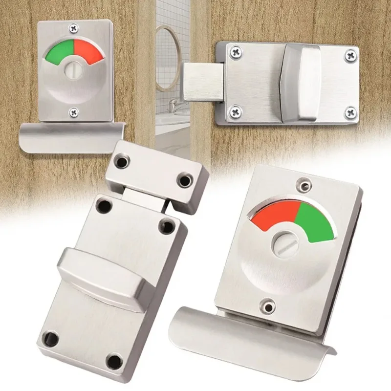 Scheidingsdeurslot aluminium badkamer met rood groen indicatorslot voor openbaar toilet nachtschoot kantoor kleedkamer