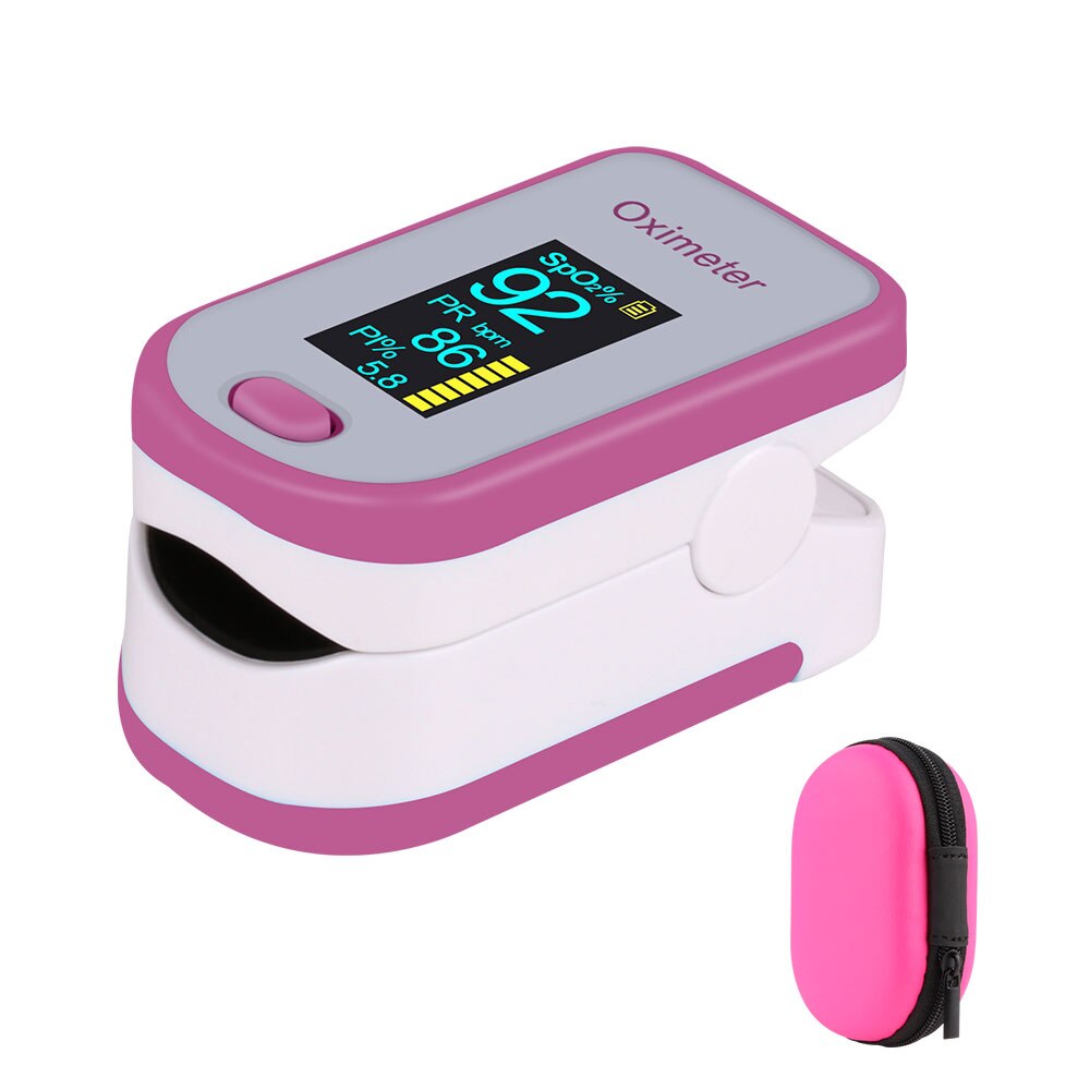RZ Fingertip Pulsoximeter Oximetro Blut Sauerstoff Sättigung Meter Finger SPO2 PR Monitor Pulsoximeter: M130-pink-bag