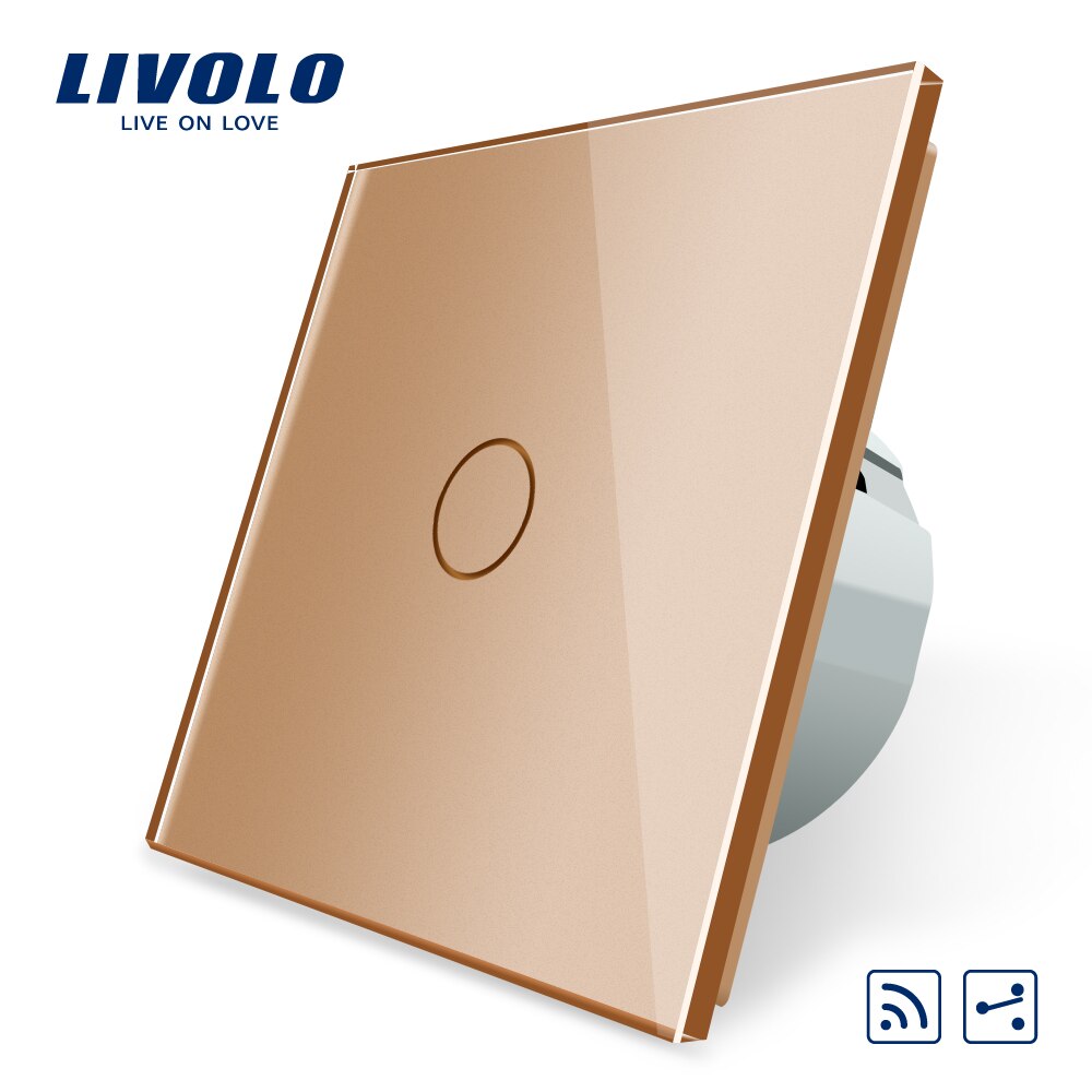 Livolo luxe Muur Touch Sensor Schakelaar, Lichtschakelaar, schakelaar power, Kristal Glas, Stopcontact, multifunctionele sockets, Gratis Keuze