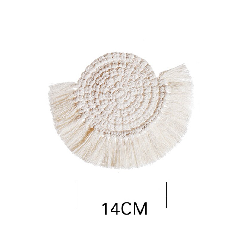 Gevlochten tafelmat, onderzetters, handgeweven wandtapijt, macramé, wanddecoratie, boho-decoratie, huisdecoratie voor kantoor, appartement, bar: G287913