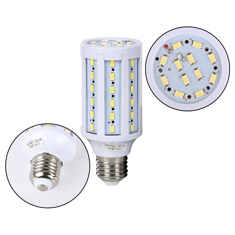 Luz de fotografía, bombillas LED de maíz E27 de 20W para estudio fotográfico, 110-240V, 5500K, lámpara de luz diurna blanca y amarilla, iluminación de fotografía, 4 Uds.