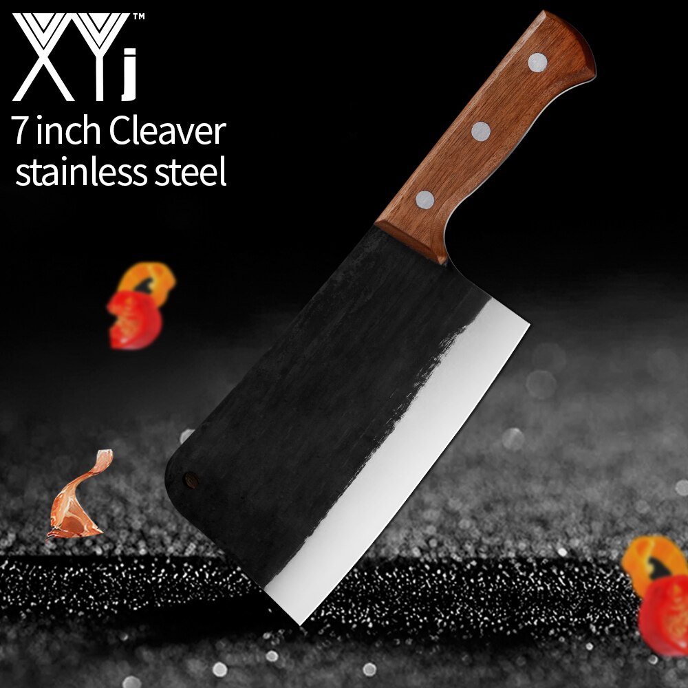 Forged Butcher Knife Chinese Chopping Cleaver Full Tang Heavy Serbian Chef Knife Handmade Kitchen Cleaver Filleting Broad Knife