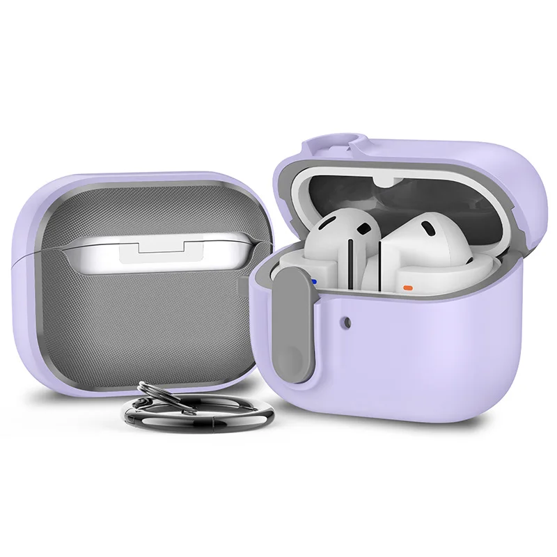 Para Huawei Freebuds Pro3 funda Freebuds Pro4 con cerradura segura a prueba de golpes bonita funda protectora de silicona para auriculares (piedra de arena): 2XS / CORAL