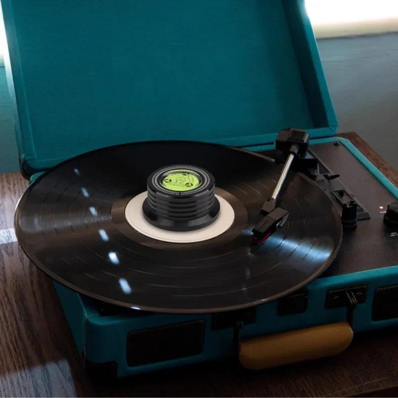 Lp vinyl platespillere musikkspiller 50hz spillere plate universal platespiller stabilisator med nivå tilbehør aluminiumslegering
