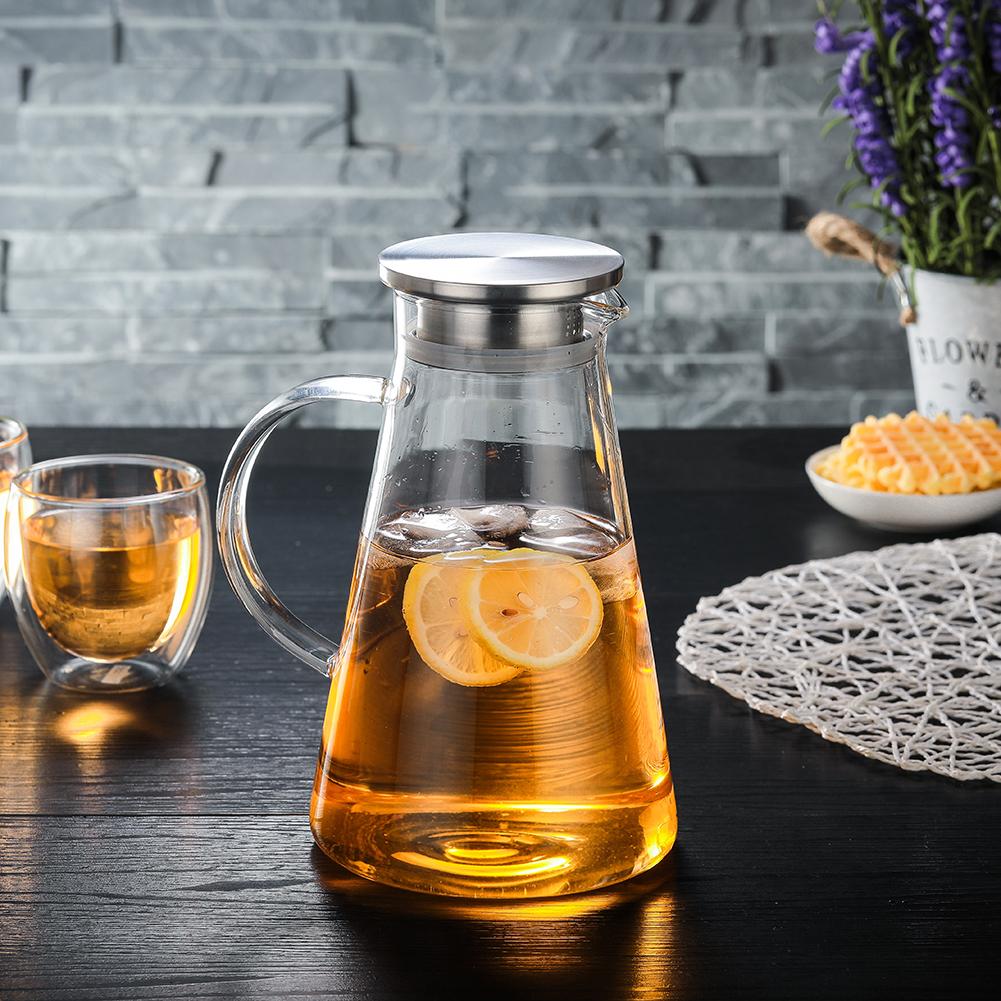 glass kaldvannsflaske varme- og eksplosjonssikker juicebeholder kald tekjele dekorasjon hotellrestaurant juiceflaske