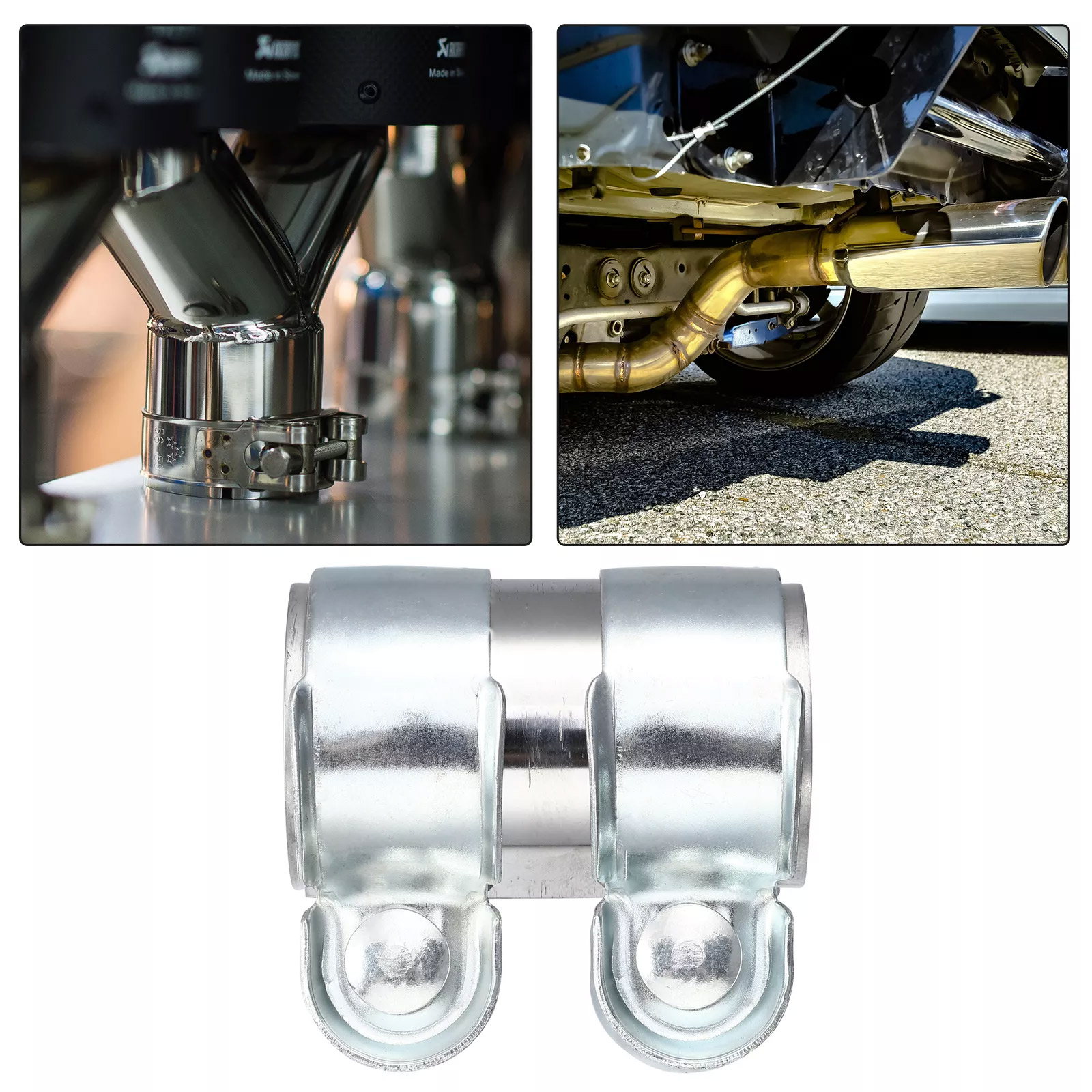 Abrazadera de escape Turbo de acero inoxidable, silenciador duradero a presión, manguera de tubo de escape, piezas automotrices duraderas, 45mm, 50mm, 60mm, 1 ud.