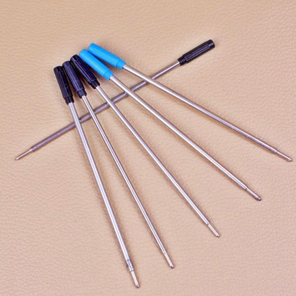 10pcs Ballpoint Metal Pen Refill 1.0mm Length 11.6cm Short Blue And Black Ink Refill Replacement Steel Pen Refill