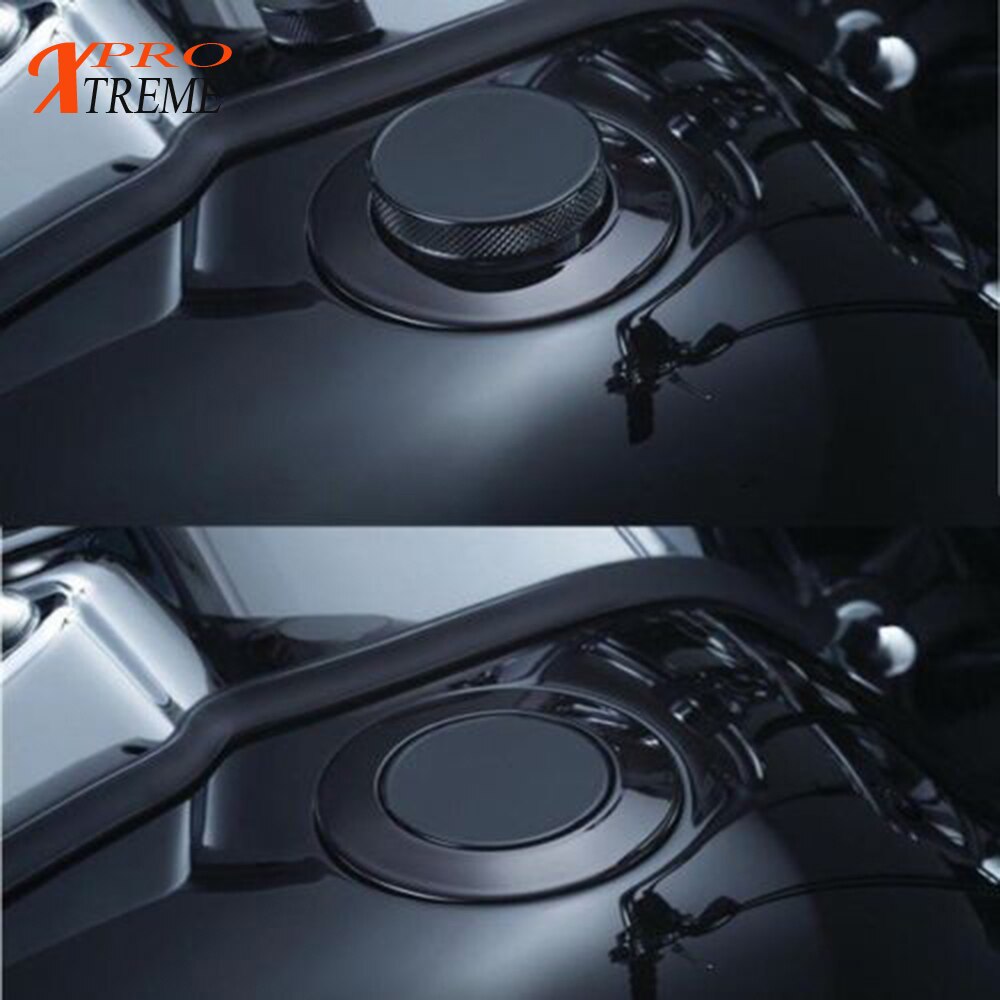Aluminium Motorcycle Gas Cap Met O-ring Zwart Zilver Voor Harley Davidson Brandstoftank Cover 1 Pc