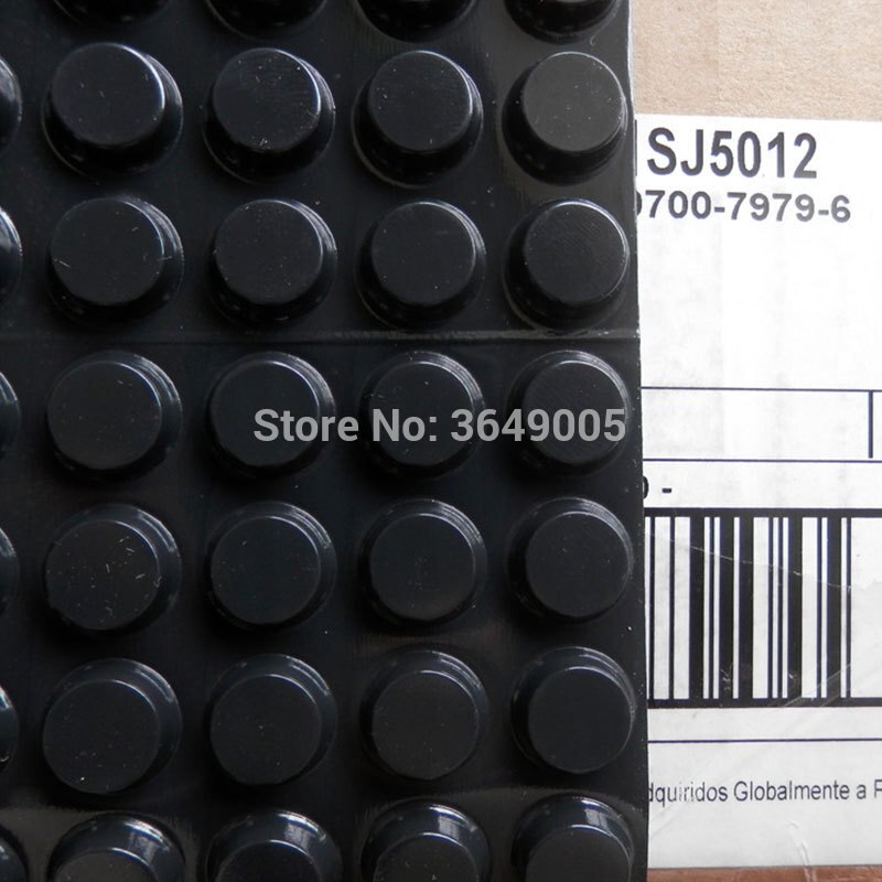 56pcs/lot SJ5012 Protective Rubber Feet with adhesive Black 12.7mm*3.6mm Cylindrical-Flat Top