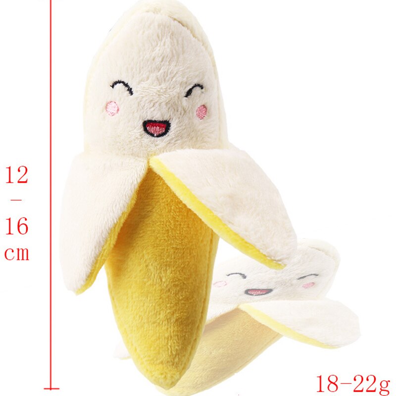 Puppy Teething Toys Dog Plush Vocal Toys Variety of Fruit Cartoon Animals Pet Cat Supplies Toys Pet Supplies puppy accessories: banana