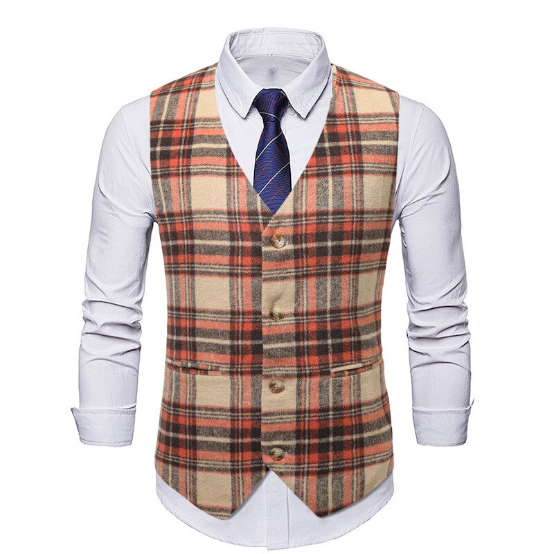 ZGXNYI Heren pak Vest, Single-breasted V-hals Vesten, Bruiloft Party