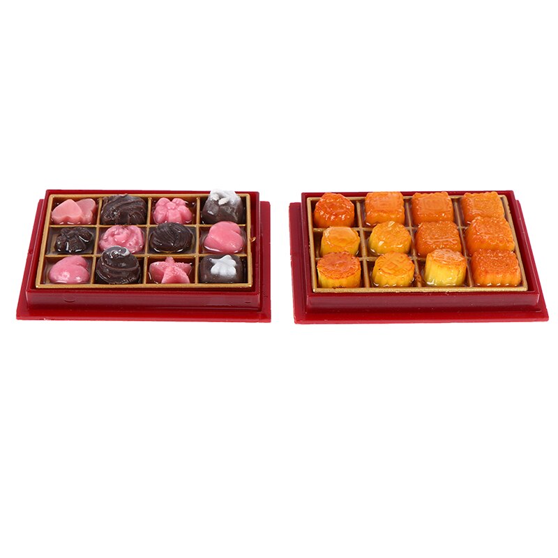 1 Set 1/6 En 1/12 Poppenhuis Miniatuur Mini Boxed Chocolade Model Play Keuken Eten Speelgoed Voor Huis Pop Accessoires