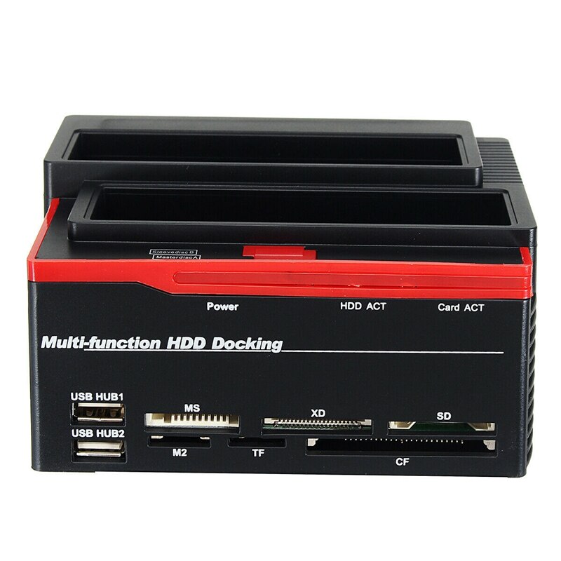 Extern 2.5 tum /3.5 tum usb 2.0/3.0 to 2 sata 1 ide hdd hårddisk dockningsstation enhet disk klon kortläsare usb  m2 tf sd