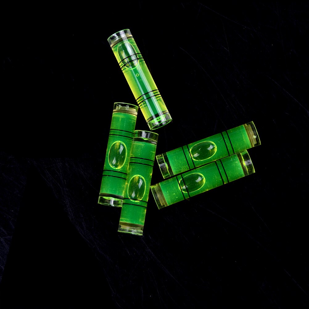 5Pcs/Lot 9.5*40mm DIY Mini Bubble Level Spirit Level High Accuracy Inclinometer Liquid Level Indicator For Compass