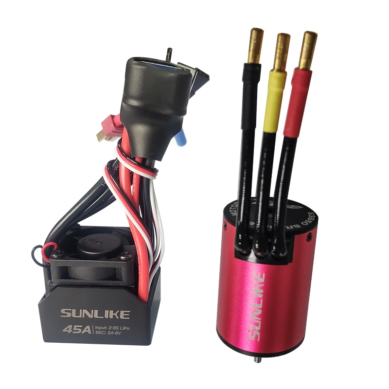 SUNLIKE SL3650 3100kv Bürstenlosen Motor- 45A Bürstenlosen ESC Elektro Geschwindigkeit Regler Staub-beweis für 1:10 1/10 RC Auto