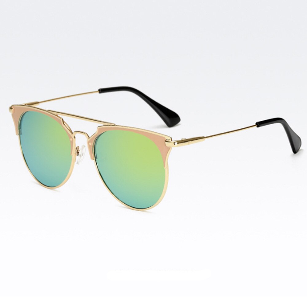 Classic Mirrored Reflective Sunglasses Women Lens Alloy Sunglasses female Eyewear Frame Driver Goggles Car Accessories