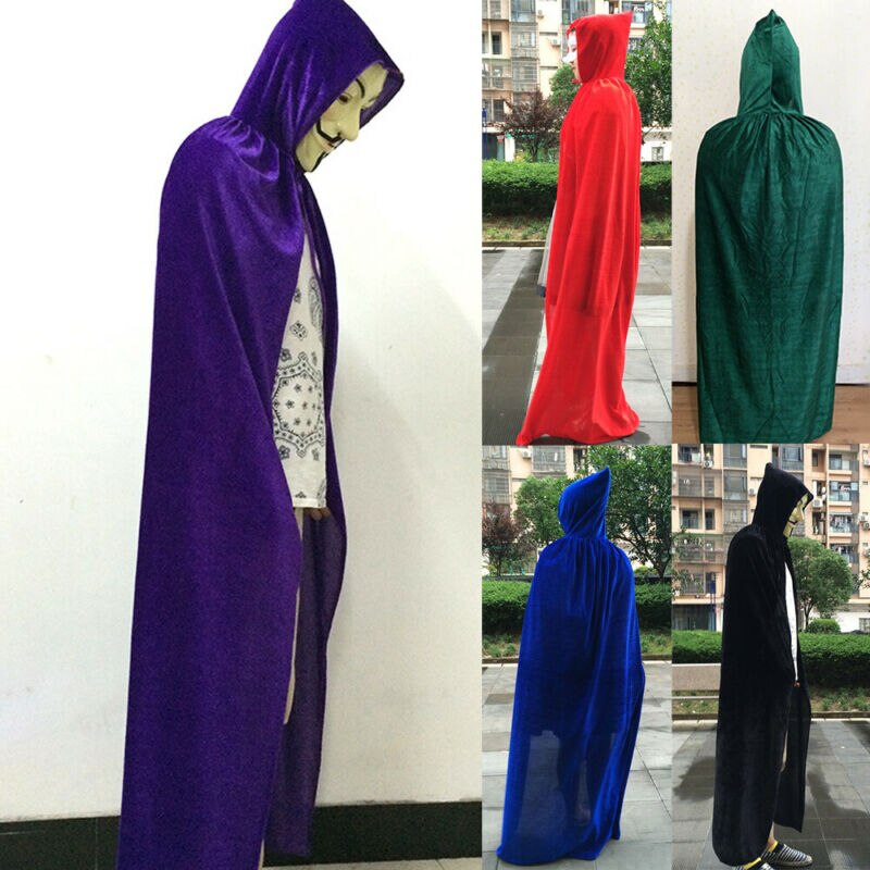 Capa con capucha gótica adultos elfo bruja Purim largo carnaval Halloween capas capa bata Larp mujeres hombres vampiro Grim Reaper