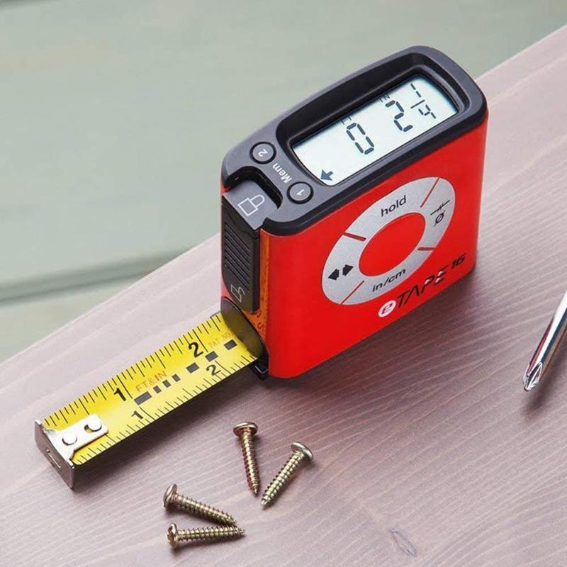 5m/16ft Portable Digital Tape Measure LCD Stainless Steel Circumferences Measuring Tape High Precision Measuring Ruler Tools