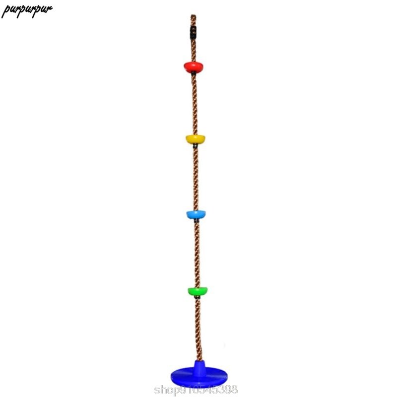 Robuster Kunststoff Schaukelsitz - Kletterseil mit Scheibe - Outdoor-Spiel für Kinder ab 3 J.: Blau