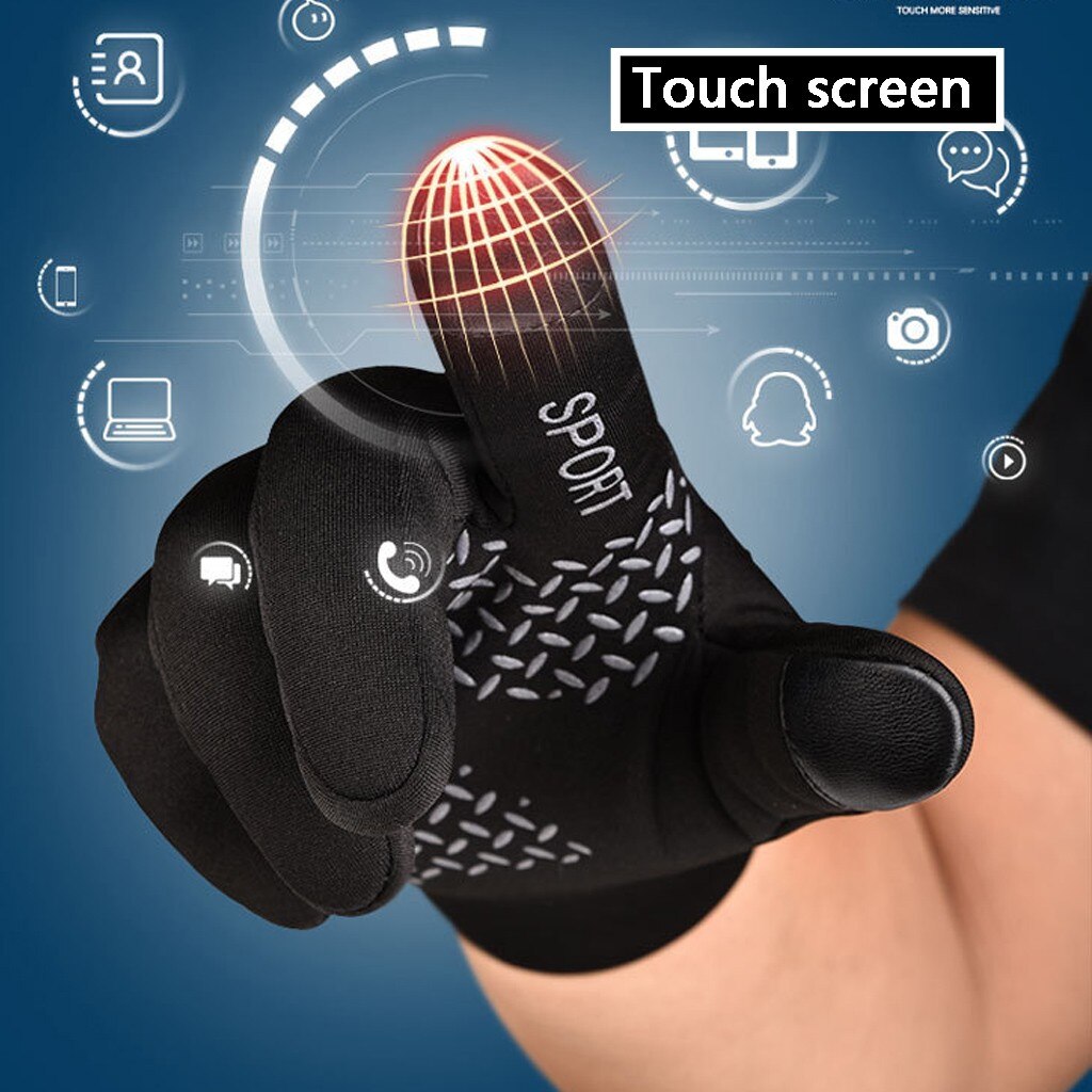 Waterdichte Handschoenen Winter Warm Mannen Ski Handschoenen Snowboard Handschoenen Motorfiets Mountain Riding Touch Screen Sneeuw Windstopper # YL5