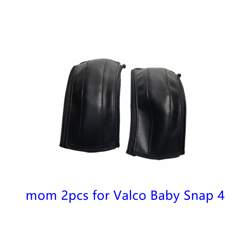Skinnhåndtak beskyttelsestrekk passer for valco baby snap 4 barnevogn barnevogn stang erme koffert armlen trekk barnevogn tilbehør: Snap 4 mamma 2 stk sort