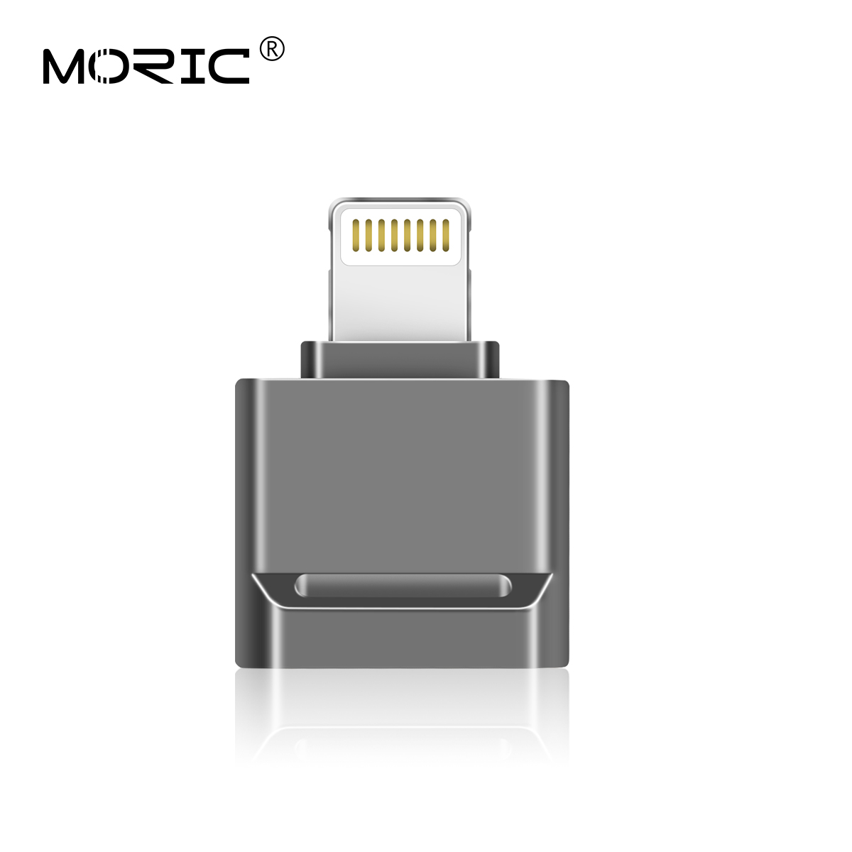 Moric USB 3.0 robić błyskawicy OTG adapter danych dla iPhone 12 11 zawodowiec XS max XR X 8 7 6 6s iPad tablet konwerter danych karta SD U dysk: 128 gb / szary