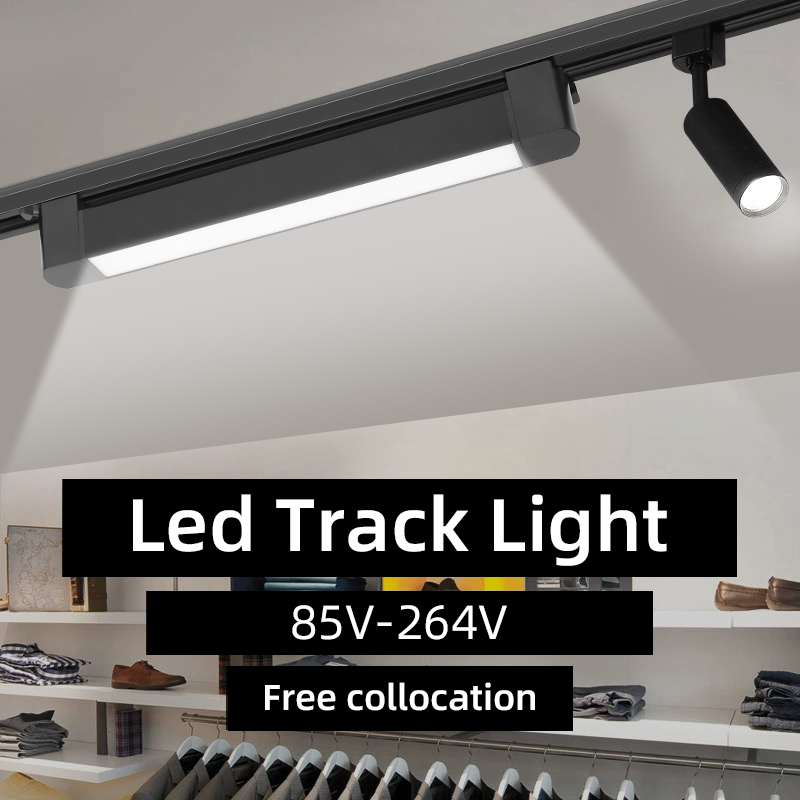 Faixa de led luz pista holofote & holofote cabine ferroviário iluminação casa loja decoração teto alta brilhante tira lâmpada tenda pontos led