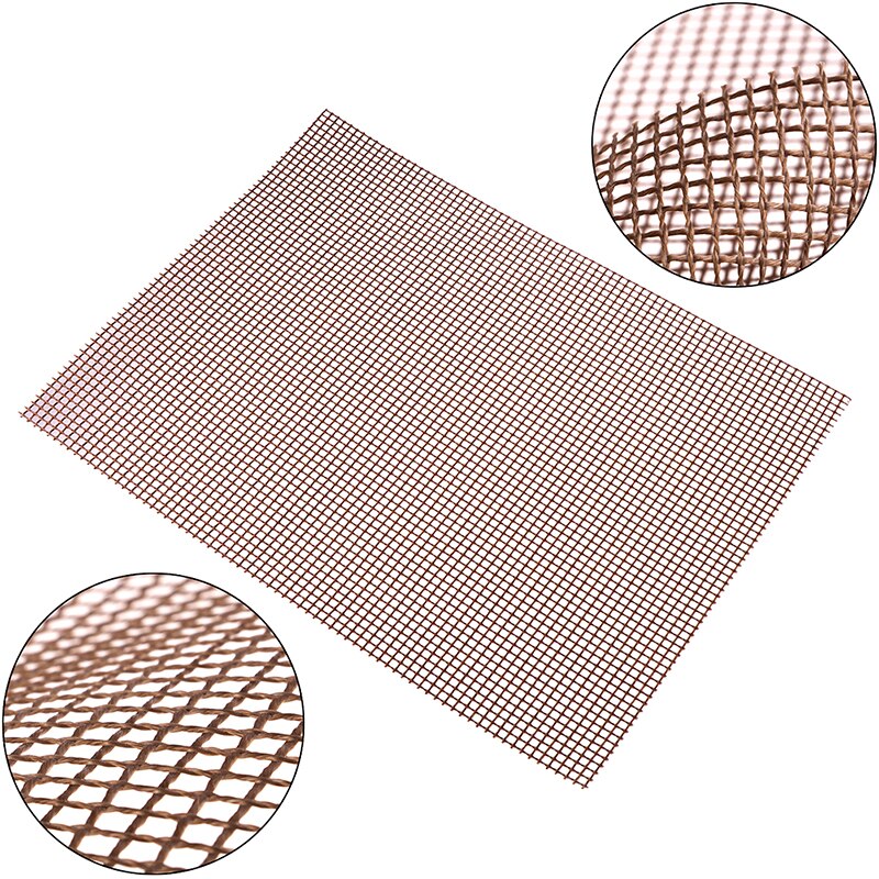 Esteras de barbacoa antiadherentes con forma de rejilla de alta seguridad para barbacoa con resistencia al calor 30x40x0,2 cm para actividades al aire libre