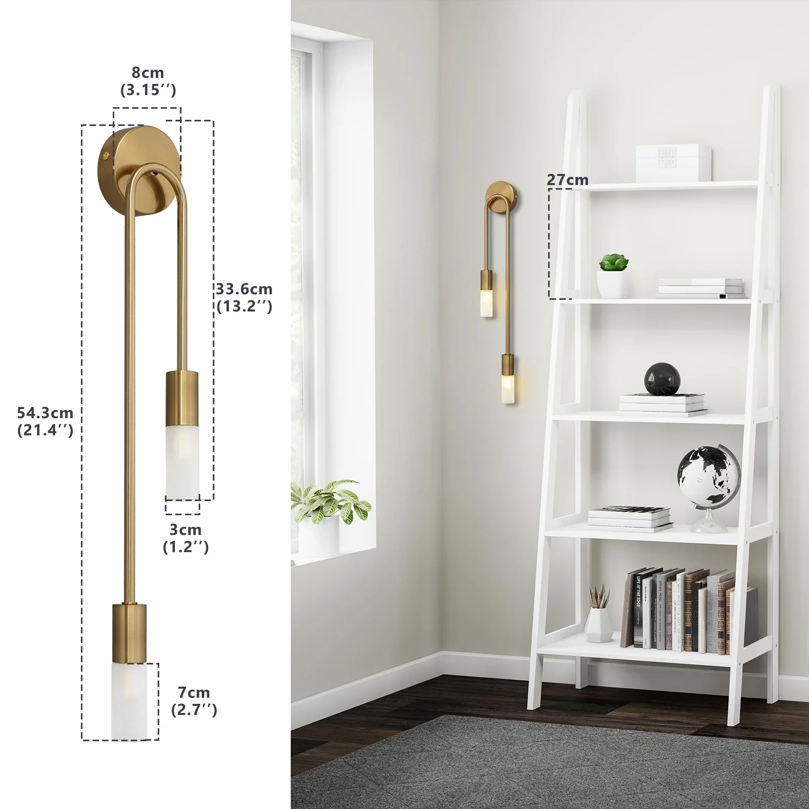 Moderne ledet-vegglampe måke nordisk lang stripe vegglampe til stue soverom dårlig hall korridor bakgrunn innendørs dekor