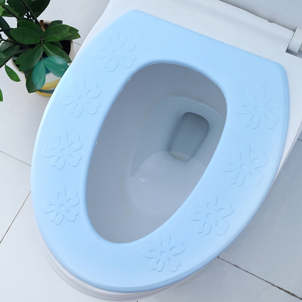 Badkamer Warmer Toilet Seat Eva Waterdichte Toilet Seat Cover Pad Soft Toilet Seat Cover Mat Lijm Doek Kussen Sticker