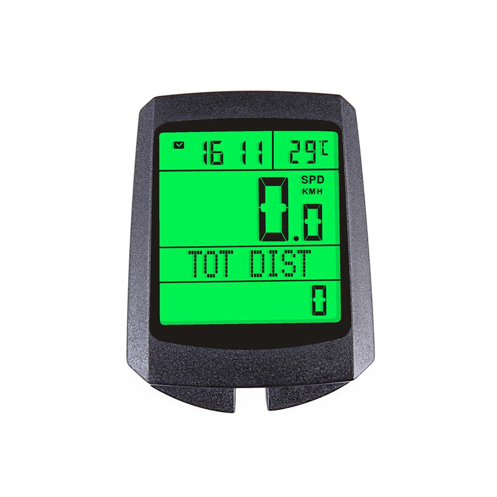 Bicycle Speed Meter Computer Luminous Odometer Digital Wireless Green Light Function Bike Accessories: Green Light